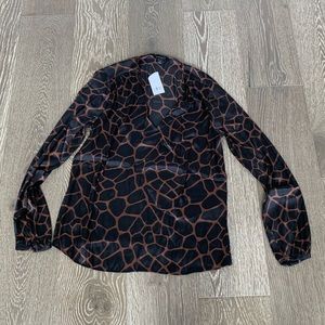 Banana Republic animal print blouse